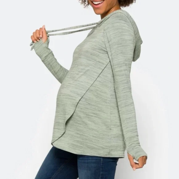 🎉HP🎉 Ink Love & Peace Gilmore Maternity French Terry Nursing Hoodie - Picture 5 of 7